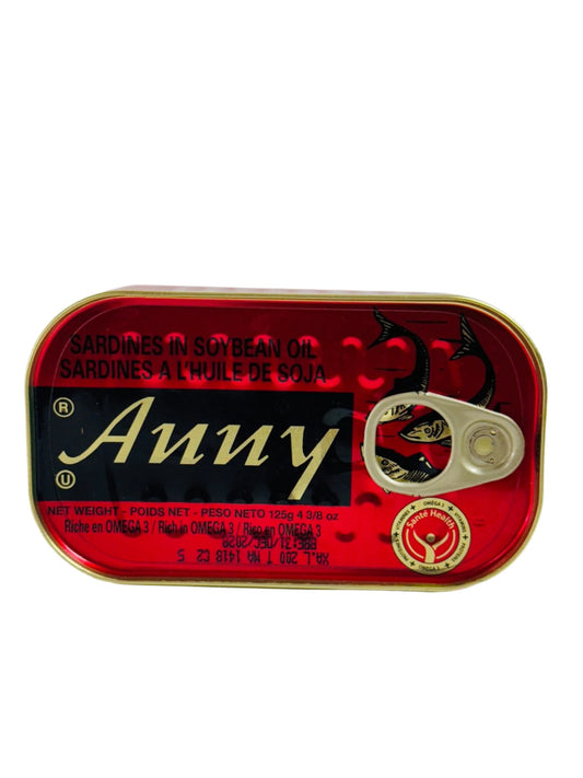 Anny Sardines in Soybean Oil - Rich in Omega 3 (125g)