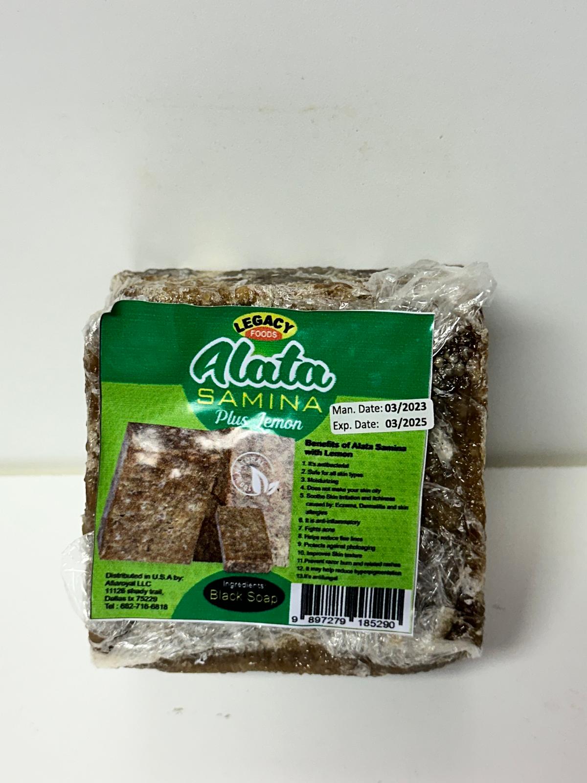 🌿 Alata Samina Black Soap with Lemon 🌿